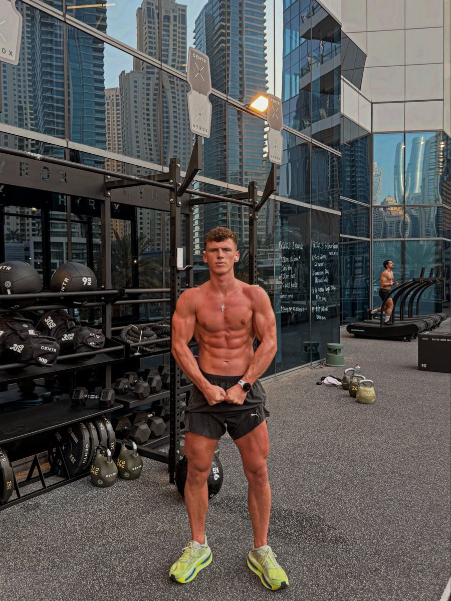 Dylan Maher training outdoors in Dubai Marina