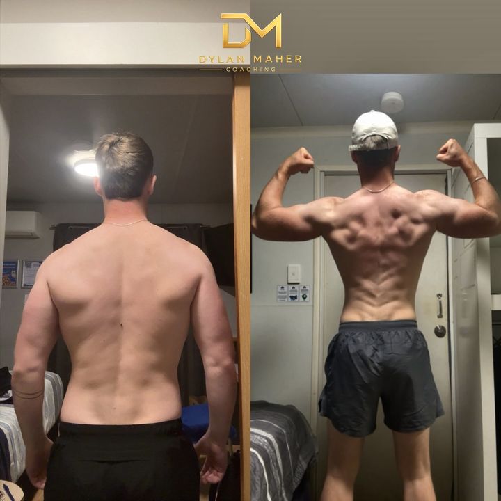 Ryan before and after, back view